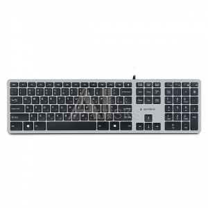 1836152 Клавиатура ноутбучного типа Gembird KB-8420,{USB, ножничный механизм, клавиши управления громкостью, 104 клавиши, кабель 1,5м}