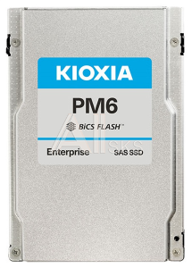 KPM61RUG3T84 SSD KIOXIA Enterprise 3840GB 2,5" 15mm (SFF) PM6-R, SAS 24G (SAS-4, 22,5Gbit/s), R4150/W2450MB/s, IOPS(R4K) 595K/115K, MTTF 2,5M, 1DWPD/5Y (Read Inten