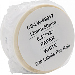 11001106 Этикетки Cactus CS-LW-99017 сег.:50x12мм черный белый 220шт/рул Dymo Label Writer 450/4XL