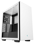 Блок питания DEEPCOOL CH510 WH без БП, боковое окно (закаленное стекло), 1x120мм вентилятор сзади, белый, ATX