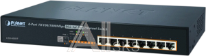 1000467383 Коммутатор Planet 13" 8-Port 10/100/1000 Gigabit Ethernet Switch with 8-Port 802.3at High Power PoE+ Injector (130W)