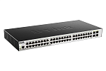 DGS-3000-52X/B2A Коммутатор D-LINK PROJ Управляемый L2 , 48x1000Base-T, 4x10GBase-X SFP+, защита от статического электричества до 6 кВ, CLI, консольный порт RJ-45, RPS,