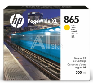 3ED84A Cartridge HP 865 для PageWide XL 4200/5200, желтый, 500 мл
