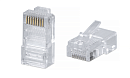 Коннектор RJ-45 под витую пару, категория 5e, универсальный Cabeus 8P8C Коннектор RJ-45 под витую пару, категория 5e, универсальный (для одножильного