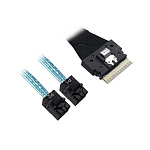 11055730 Кабель ACD-60003-MD Slimline SASx8 (SFF8654) -to- 2 SAS HD x4 (SFF8643 SAS Connections), 1M, (аналог Broadcom 05-60003-00)