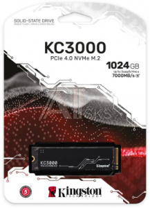 1626492 Накопитель SSD Kingston PCI-E 4.0 x4 1Tb SKC3000S/1024G KC3000 M.2 2280
