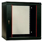 Шкаф коммутационный ЦМО ШРН-ЭКОНОМ (ШРН-Э-12.650-9005) настенный 12U 600x650мм пер.дв.стекл 65кг черный 600мм 23.94кг 180град. 608мм