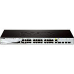 1000195441 Коммутатор D-LINK Fast Ethernet управляемый/ 24-ports UTP 10/100Mbps + 2 Combo 10/100/1000BASE-T/SFP + 2-ports SFP , WEB Smart III Switch, (Metro Ethernet),