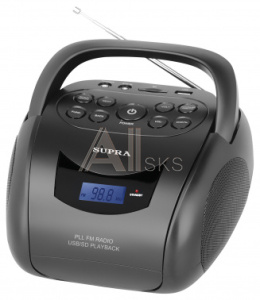 1191200 Аудиомагнитола Supra BB-24MUS черный 3Вт MP3 FM(dig) USB SD