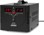 1000425520 Стабилизатор POWERMAN AVS 1000D, черный, ступенчатый регулятор, цифровые индикаторы уровней напряжения, 1000ВА, 140-260В, максимальный входной ток