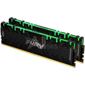 1879937 Kingston DRAM 64GB 3200MHz DDR4 CL16 DIMM (Kit of 2) FURY Renegade RGB Black KF432C16RBAK2/64