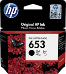 1407545 Картридж струйный HP 653 3YM75AE черный (360стр.) (6мл) для HP DeskJet Plus Ink Advantage 6075/6475