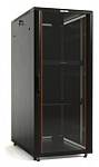 1810007 Шкаф коммутационный Hyperline (TTB-4788-AS-RAL9004) напольный 47U 800x800мм пер.дв.стекл задн.дв.спл.стал.лист 2 бок.пан. 800кг черный 710мм