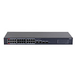 11061007 DAHUA DH-CS4228-24GT-375 24-портовый гигабитный PoE коммутатор с функцией облачного управления, 24xRJ45 1Gb PoE, 2xRJ45 1Gb uplink, 2xSFP 1Gb; суммарн