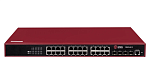 QSW-4610-28T-LPOE-AC rev.2C Qtech Управляемый коммутатор уровня L2+ с поддержкой PoE 802.3af/at, 24 порта 10/100/1000BASE-T PoE, 4 порта 100/1000BASE-X SFP, 4K VLAN, 8K MAC адрес