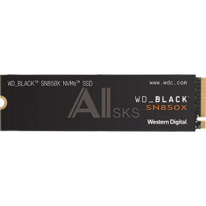 1000692484 Твердотельный накопитель/ WD SSD Black SN850X, 2000GB, M.2(22x80mm), NVMe, PCIe 4.0 x4, 3D TLC, R/W 7300/6600MB/s, IOPs 1 200 000/1 100 000, DRAM