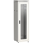 1000407430 Шкаф сетевой 19" LINEA N 38U 600х800 мм, стеклянная передняя дверь, серый