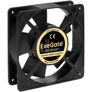1855456 Exegate EX289016RUS Вентилятор 220В ExeGate EX12025SAT (120x120x25 мм, Sleeve bearing (подшипник скольжения), клеммы, 2100RPM, 32dBA)