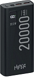 1809653 Мобильный аккумулятор Hiper EP 20000 20000mAh QC/PD 3A черный (EP 20000 BLACK)