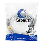 1644329 Cabeus PC-UTP-RJ45-Cat.5e-3m-LSZH Патч-корд UTP, категория 5e, 3 м, LSZH, неэкранированный, серый