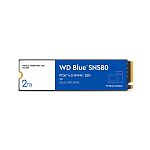 SSD WD Western Digital Blue SN580 M2.2280 PCIe 4.0 2Tb, 4150MBs/4150MBs, TBW 900, WDS200T3B0E, 1 year