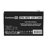 11064192 Exegate EX297517RUS Аккумуляторная батарея DTM 12072 (12V 7,2Ah, клеммы F2)
