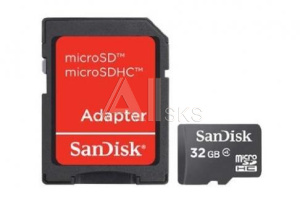 1242512 Карта памяти MICRO SDHC 32GB W/ADAPT CL4 SDSDQM-032G-B35A SANDISK