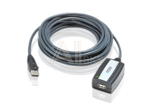 1000164410 Удлинитель, Шнур, USB, A>A, Male-Female, 4 провода, опрессованный, 5 метр., серый, (Kтивный;наращиваемый;USB 2.0) USB2.0 EXTENSION CABLE W/C 5m.