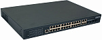 1000634323 Коммутатор/ OSNOVO Управляемый L2 PoE коммутатор Gigabit Ethernet на 24 RJ45 PoE + 4 x GE Combo Uplink, до 30W на порт, суммарно до 400W