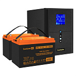 296851 Комплект ИБП EX295989RUS + батарея 100Aч EX285656RUS 2шт (инвертор, синус, для котла) ExeGate SineTower SZ-2000.LCD.AVR.3SH.1C13.USB <2000VA/1600W, чи