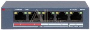 1146171 Коммутатор HiWatch DS-S504P(B) 5x100Мбит/с 4PoE+ 35W неуправляемый