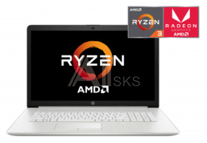1401896 Ноутбук HP 17-ca2040ur Ryzen 3 3250U 8Gb SSD512Gb AMD Radeon 17.3" HD+ (1600x900) Windows 10 silver WiFi BT Cam