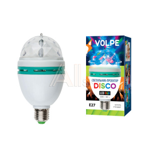 09839 Светодиодный светильник-проектор ULI-Q301 03W/RGB/E27 WHITE