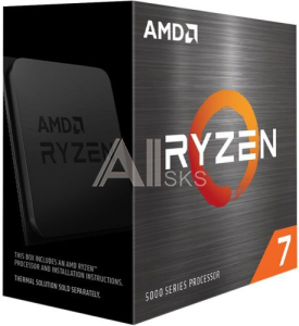 CPU AMD Ryzen 7 5800X, 8/16, 3.8-4.7GHz, 512KB/4MB/32MB, AM4, 105W, 100-100000063WOF BOX, 1 year