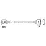 Кабель DiliVing DLSL74-8821 Slimline SASx8 (SFF8654) -to- Slimline SASx8 (SFF8654) , 85ohm, PCIe Gen4, 100CM