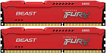 1000632722 Память оперативная Kingston 16GB 1866MHz DDR3 CL10 DIMM(Kit of 2)FURYBeast Red