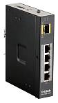 D-Link DIS-100G-5PSW/A1A, L2 Unmanaged Industrial Switch with 4 10/100/1000Base-T ports and 1 1000Base-X SFP ports (4 PoE ports 802.3af/802.3at (30 W)