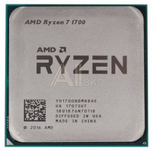 432519 Процессор AMD Ryzen 7 1700 AM4 (YD1700BBM88AE) (3.0GHz/100MHz) OEM