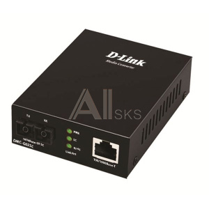 1824149 D-Link DMC-G02SC/A1A Медиаконвертер с 1 портом 100/1000Base-T и 1 портом 1000Base-SX с разъемом SC для многомодового оптического кабеля (до 550 м)