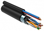 1627887 Кабель информационный ITK с кабелем питания LC3-C5E04-379 кат.5E F/UTP 4X2X24AWG LDPE внешний 305м черный