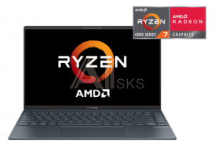 1374889 Ноутбук Asus Zenbook UM425IA-AM063T Ryzen 7 4700U/16Gb/SSD1Tb/AMD Radeon/14"/FHD (1920x1080)/Windows 10/grey/WiFi/BT/Cam/Bag