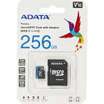 3210094 Карта памяти MICRO SDXC 256GB W/AD. AUSDX256GUICL10A1-RA1 ADATA