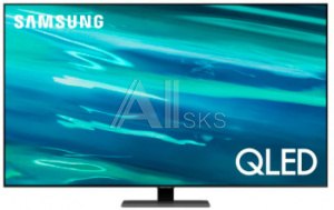 1834010 Телевизор QLED Samsung 65" QE65Q80AAUXRU Series 8 черненое серебро 4K Ultra HD 120Hz DVB-T2 DVB-C DVB-S2 WiFi Smart TV (RUS)