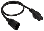 LAN-PP13L/14-1.8-BK Шнур питания с блокировкой C13-C14, 3х0.75, 220В, 10А, черный, 1.8 метра