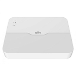 Uniview Видеорегистратор IP 8-ми канальный 4K с 8 PoE портами; Входящий поток на запись до 64Мбит/с; Поддерживаемые форматы сжатия: Ultra 265/H.265/