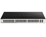 DGS-1210-52/ME/B1A Коммутатор D-LINK Управляемый L2 , 48x1000Base-T, 4x1000Base-X SFP, защита от статического электричества до 6 кВ, CLI, консольный порт RJ-45, RPS, подд