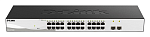 DGS-1210-26/F3A D-Link Smart L2 Switch 24х1000Base-T, 2х1000Base-X SFP, Compact CLI