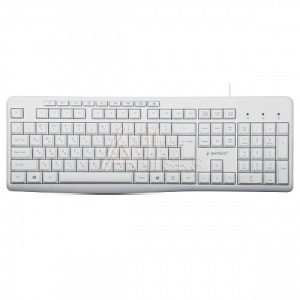 1836151 Клавиатура Gembird KB-8430M,{USB, белый, 113 клавиш, 9 кнопок управления мультимедиая, кабель 1,5м}