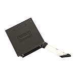 Шкаф HyperlineTWB-0645-GP-RAL9004 настенный 6U, 367x600х450мм, стеклянная дверь с перфорацией по бокам, ручка с замком, цвет черный (RAL 9004) (разобр