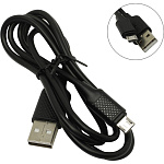 1817859 Harper USB A - Micro USB, BCH-321 Black (Кабель (ПВХ) для зарядки и синхронизации, 2A, Быстрая зарядка.)